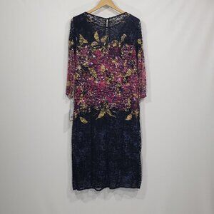 NWT  Leslie Fay  Lined Floral Lace Overlay Dress  Plus Size 16W